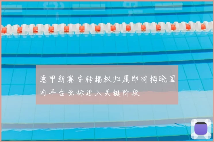 意甲新赛季转播权归属即将揭晓国内平台竞标进入关键阶段